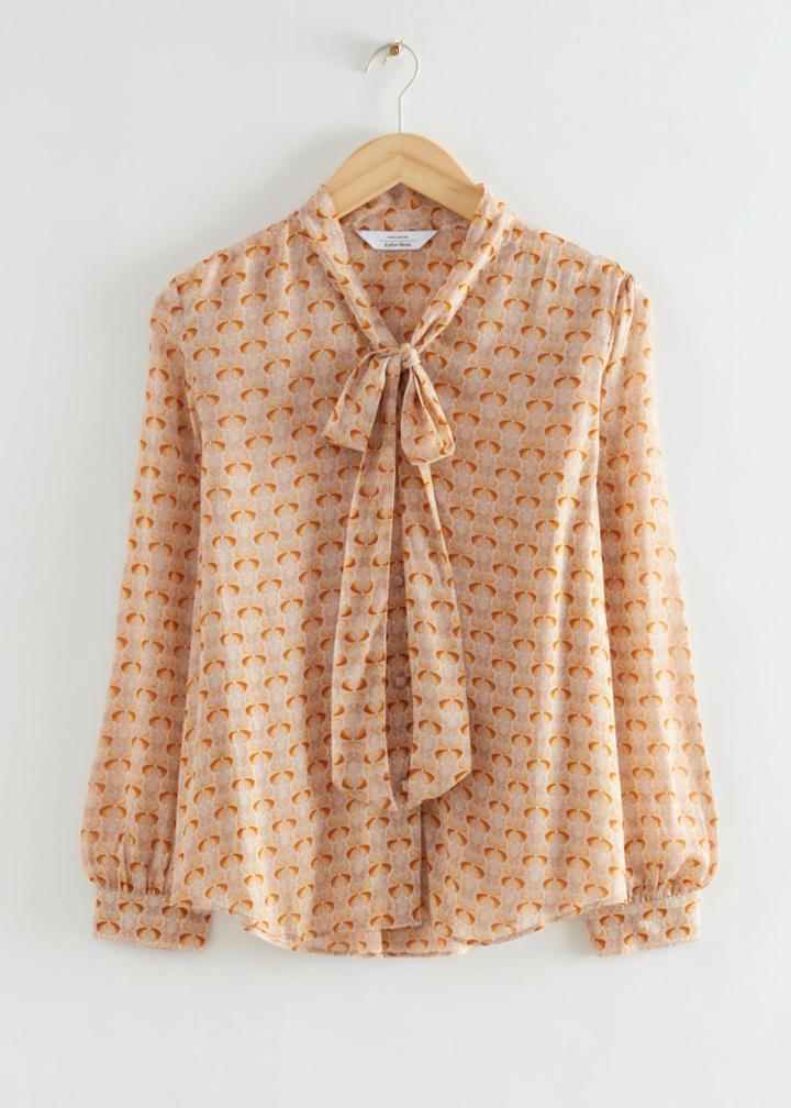 Other Stories Lavallire-neck Blouse - Beige