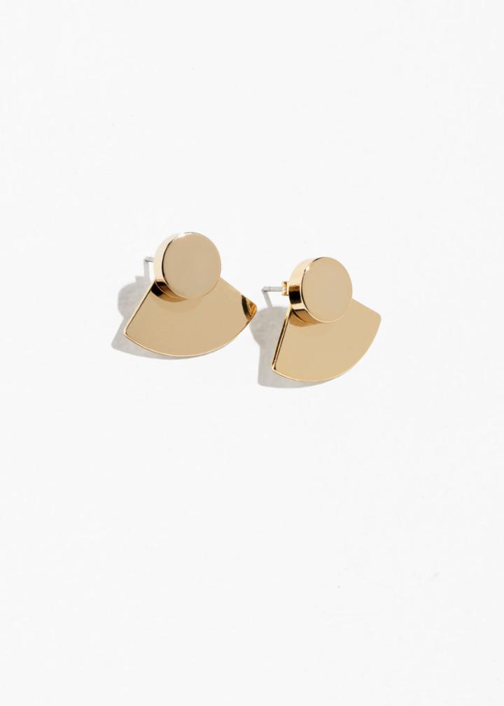 Other Stories Circle Fan Studs - Gold
