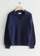 Other Stories Relaxed Collared Sweater - Blue