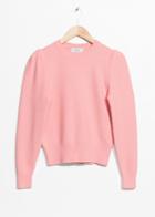 Other Stories Shoulder Puff Sweater - Pink