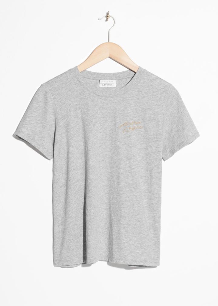 Other Stories Organic Cotton Tee - Grey