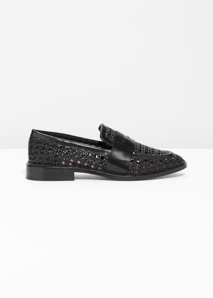 Other Stories Woven Loafers - Black