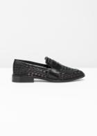Other Stories Woven Loafers - Black