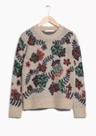 Other Stories Twining Flowers Wool Blend Sweater