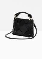 Other Stories Braided Leather Crossbody - Black