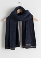 Other Stories Fluffy Wool Blend Scarf - Blue