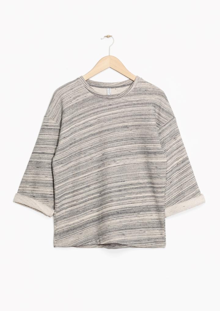 Other Stories Stripy Cotton Sweatshirt