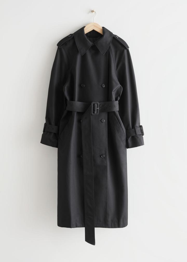 Other Stories Classic Trench Coat - Black
