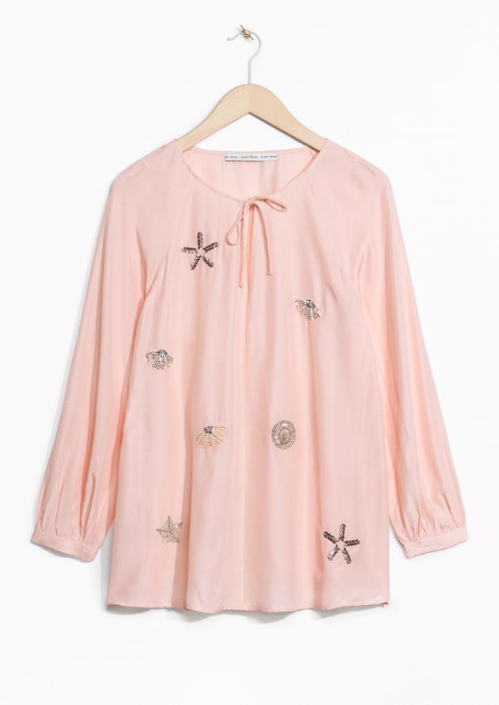 Other Stories Ocean Bead Blouse