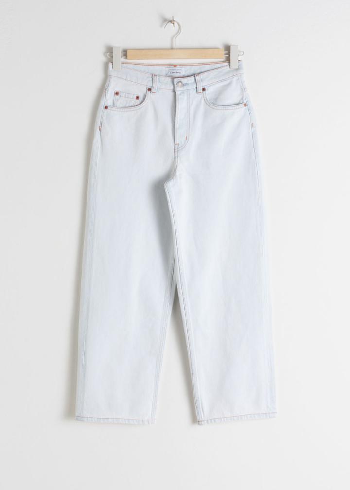 Other Stories Loose Mid Rise Jeans - Turquoise
