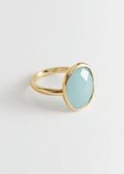 Other Stories Circular Gemstone Ring - Turquoise