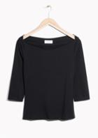 Other Stories Cut Neckline Top