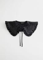 Other Stories Textured Frill Collar - Black