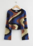 Other Stories Swirly Jacquard Mohair Sweater - Blue