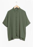 Other Stories Oversized Sheer Blouse - Green