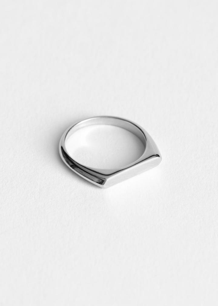 Other Stories Flat Top Ring - Silver