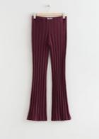 Other Stories Rib Knit Trousers - Red