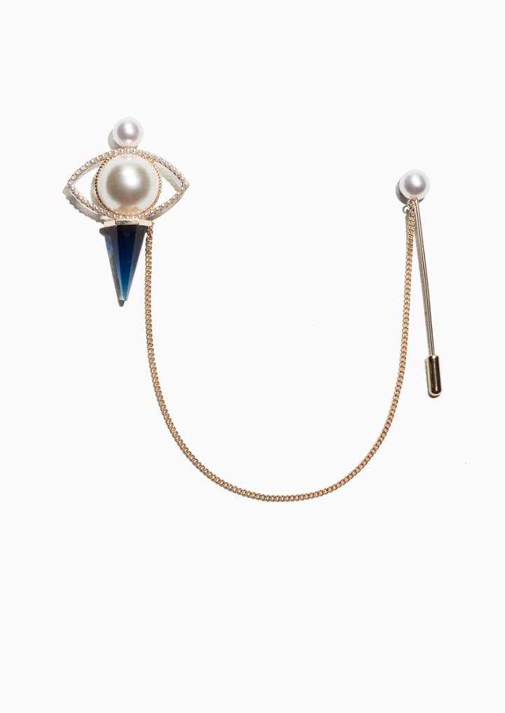 Other Stories Pearl Eye Brooch