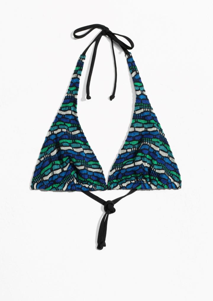 Other Stories Crochet Halter Bikini