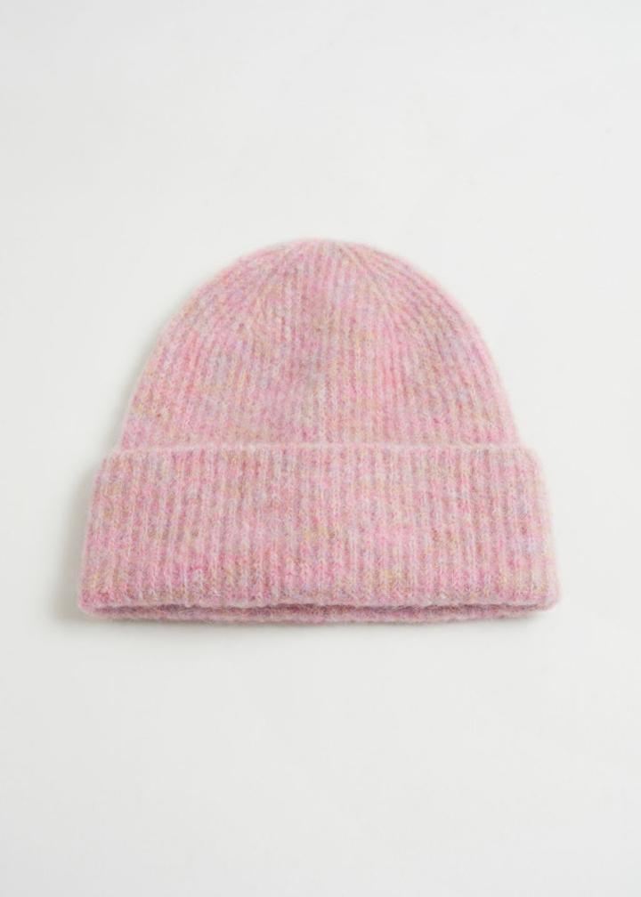 Other Stories Space Dye Wool Beanie - Pink