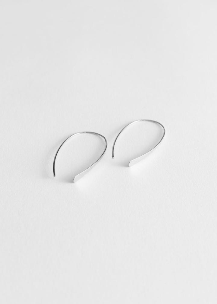 Other Stories Open Hoop Earrings - Silver