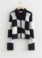Other Stories Knitted Zip Cardigan - Black
