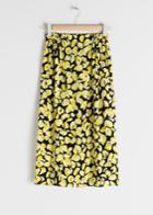 Other Stories Floral Midi Skirt - Beige