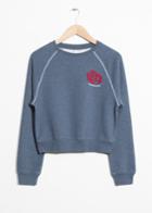 Other Stories Heartaches Embroidery Sweatshirt - Blue