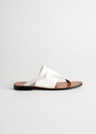 Other Stories Curved T-bar Strap Sandals - White