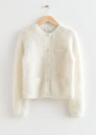 Other Stories Boucl Knit Cardigan - White