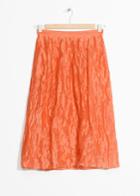 Other Stories Silk Blend Skirt - Orange