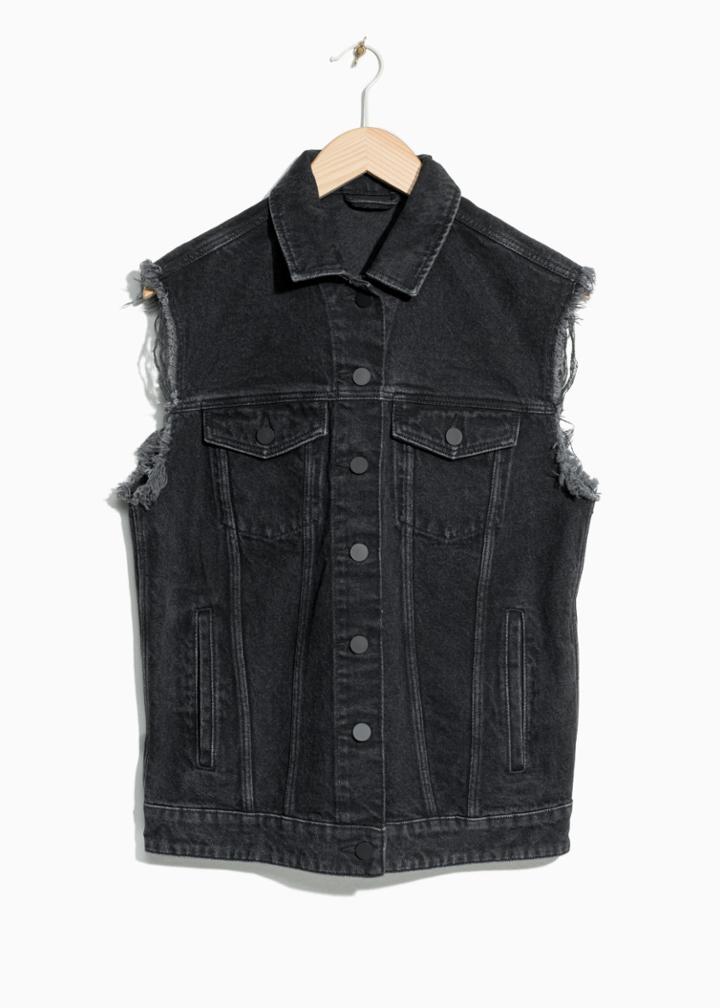 Other Stories Denim Vest - Black