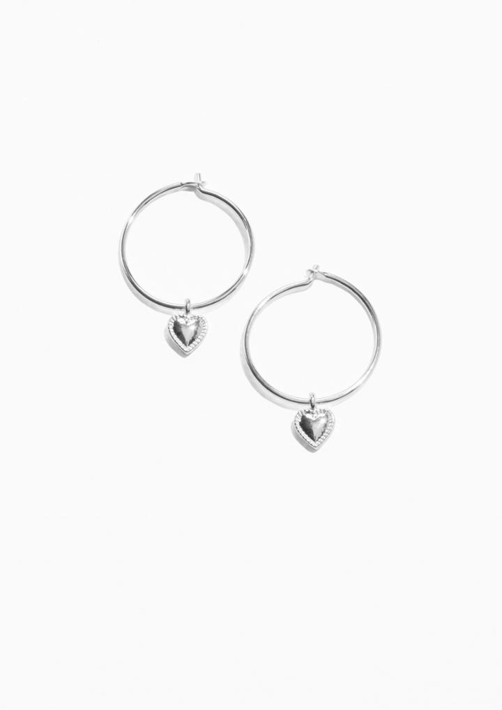 Other Stories Sweetheart Hoop Earrings