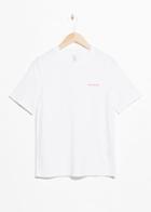 Other Stories Embroidered Pas Du Tout Tee - White