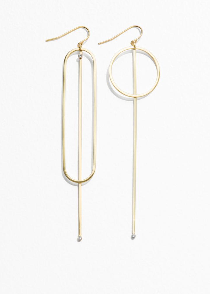 Other Stories Geometric Pendant Earrings - Gold