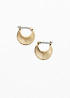 Other Stories Ray Hoop Earrings - Gold
