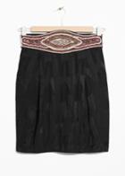 Other Stories Embellished High Waisted Mini Skirt - Black