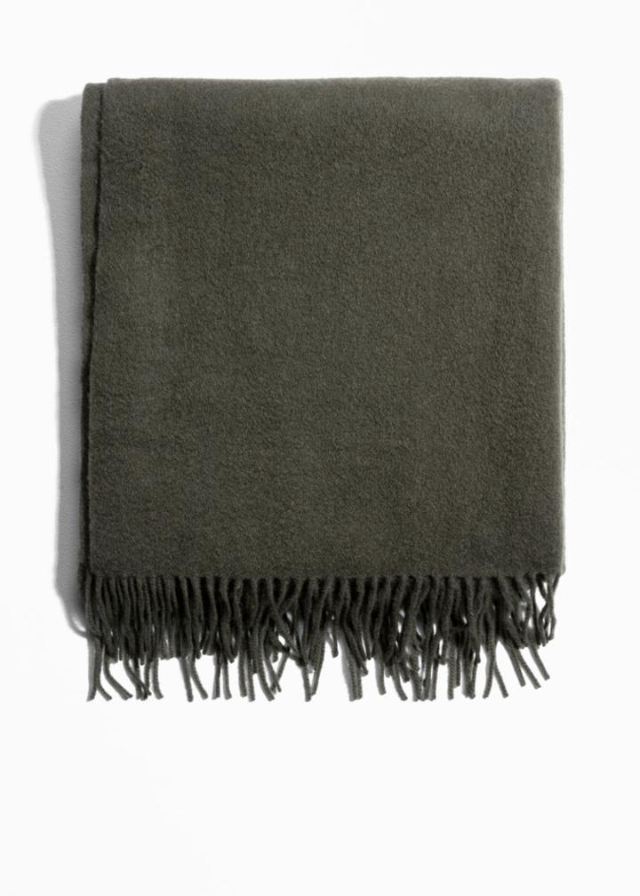 Other Stories Oversized Wool Scarf - Beige