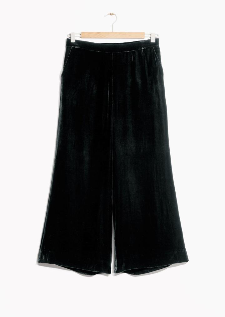 Other Stories Zana Bayne Velvet Culottes
