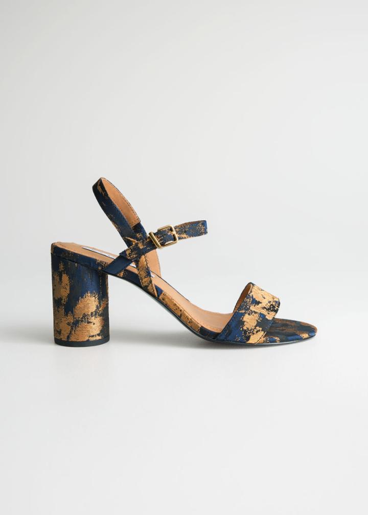 Other Stories Strappy Heeled Sandals - Blue