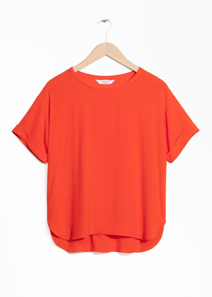 Other Stories Boxy Fit Top - Orange