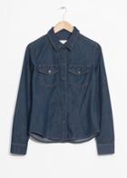 Other Stories Slim Fit Denim Shirt - Blue
