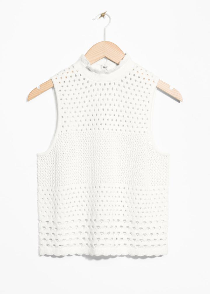Other Stories Crochet Top - White