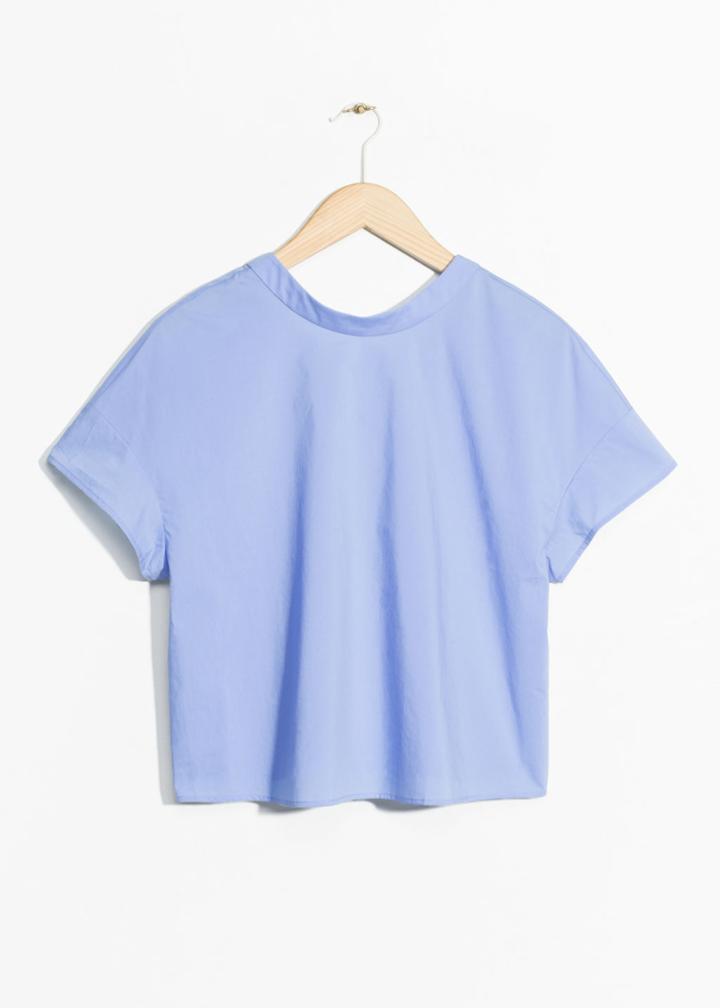 Other Stories Lace-up Blouse - Blue