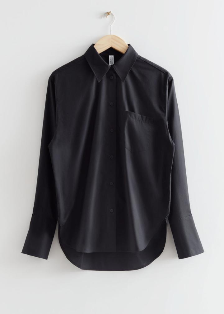 Other Stories Relaxed Chest Pocket Shirt - Black