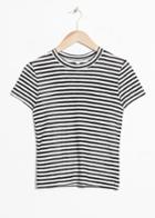Other Stories Sheer Striped T-shirt - Black