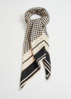 Other Stories Graphic Printed Square Scarf - Black