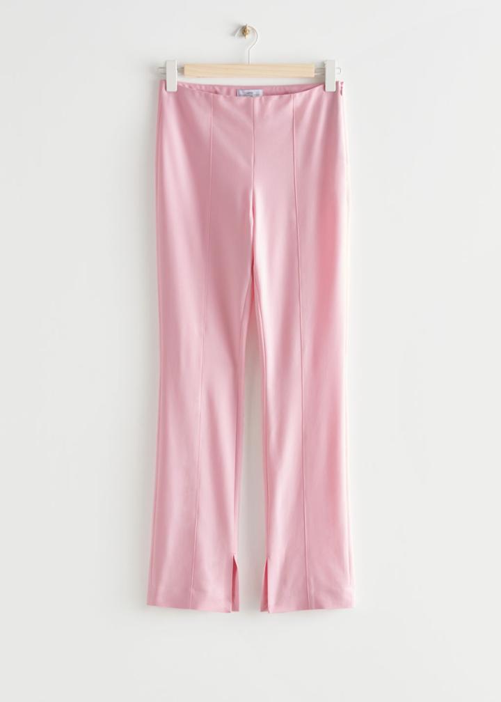 Other Stories Fitted Slit-cuff Trousers - Pink