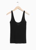 Other Stories Deep Back Tank Top - Black