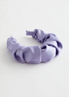 Other Stories Ruched Alice Headband - Purple